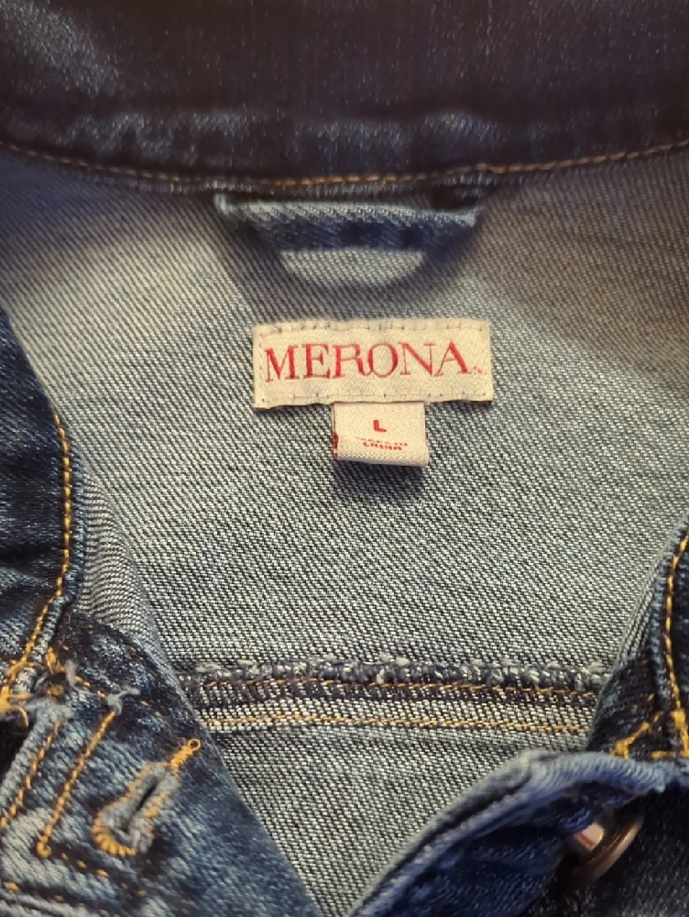 Merona Dark Blue Denim Vest - Picture 2 of 4